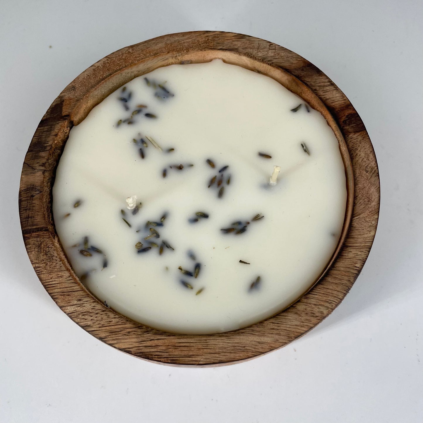 Large wooden soy wax candle
