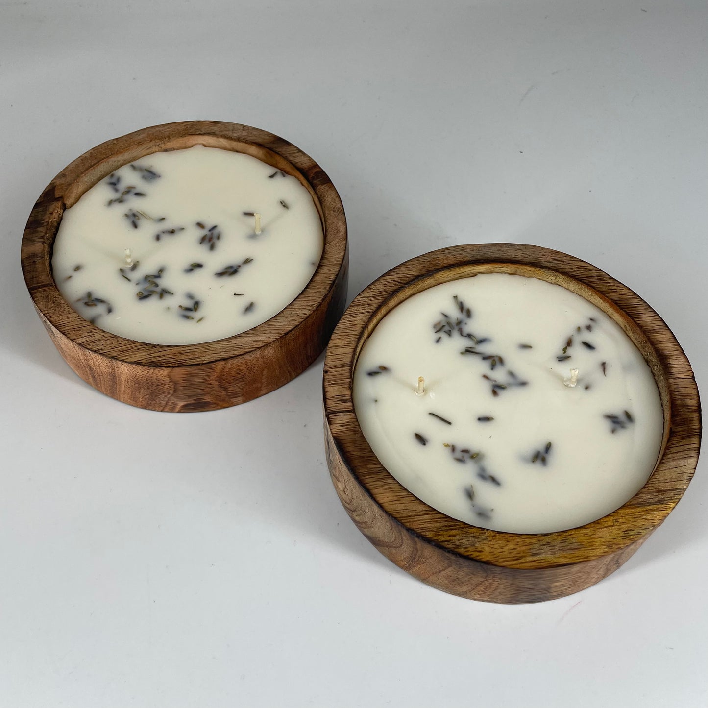 Large wooden soy wax candle