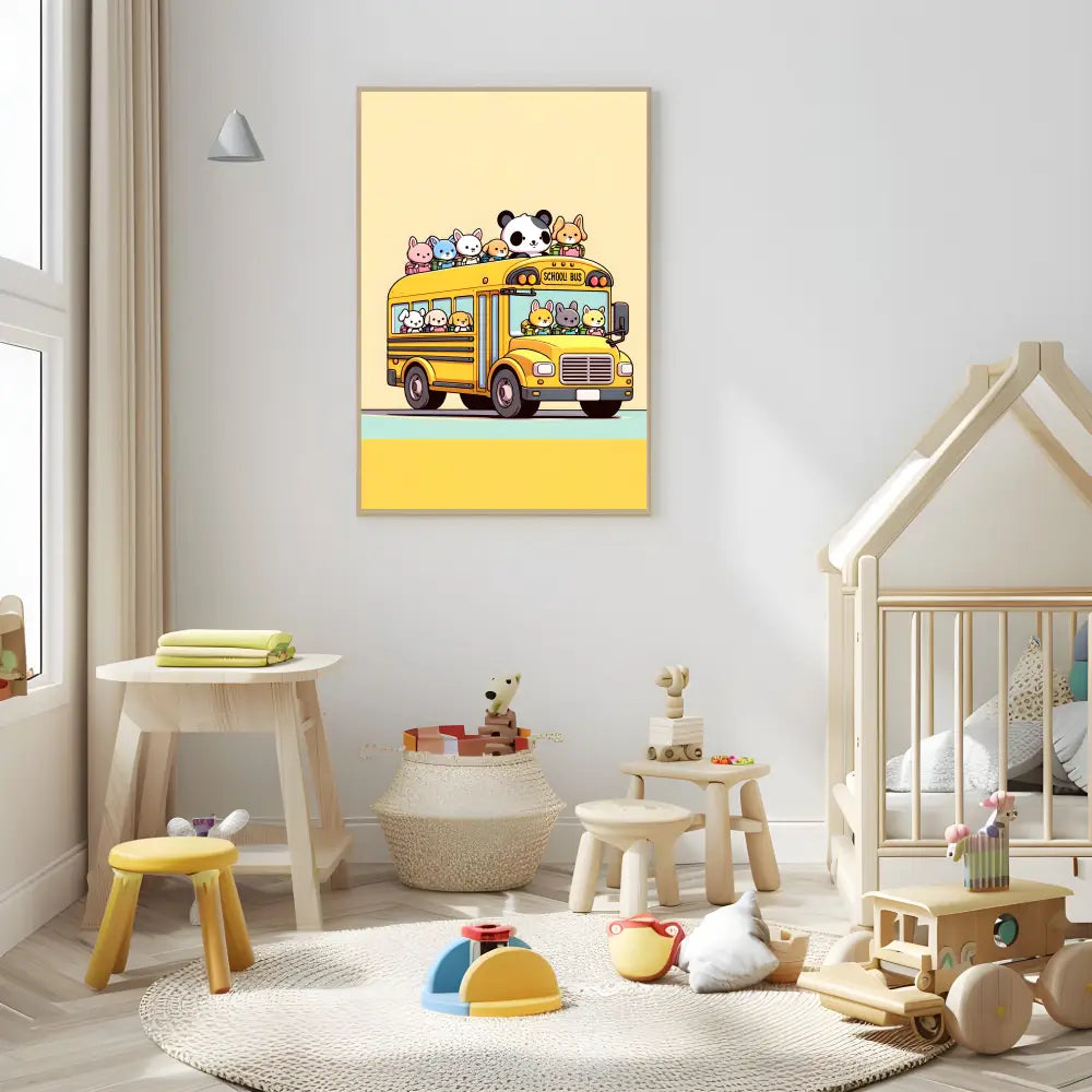 Bunnies On The Bus | Poster For Home And Office Decor