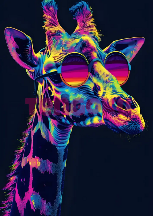 Hippie Giraffe | Poster For Home And Office Decor