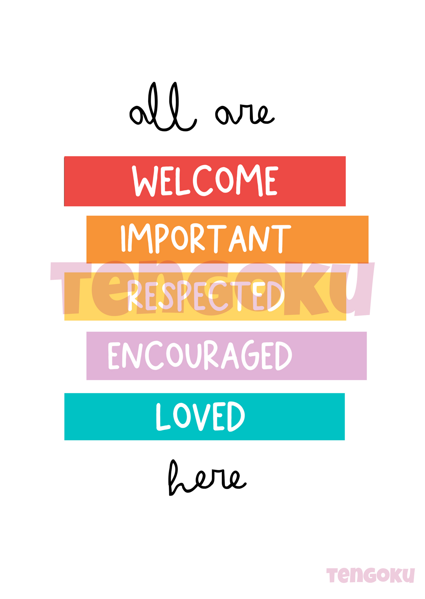 All are welcome | Poster For Home And Office Decor