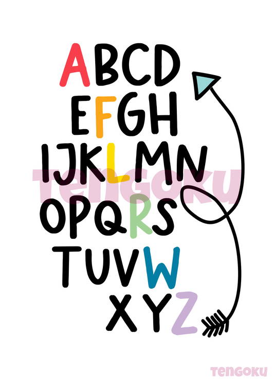 Alphabets | Poster For Home And Office Decor