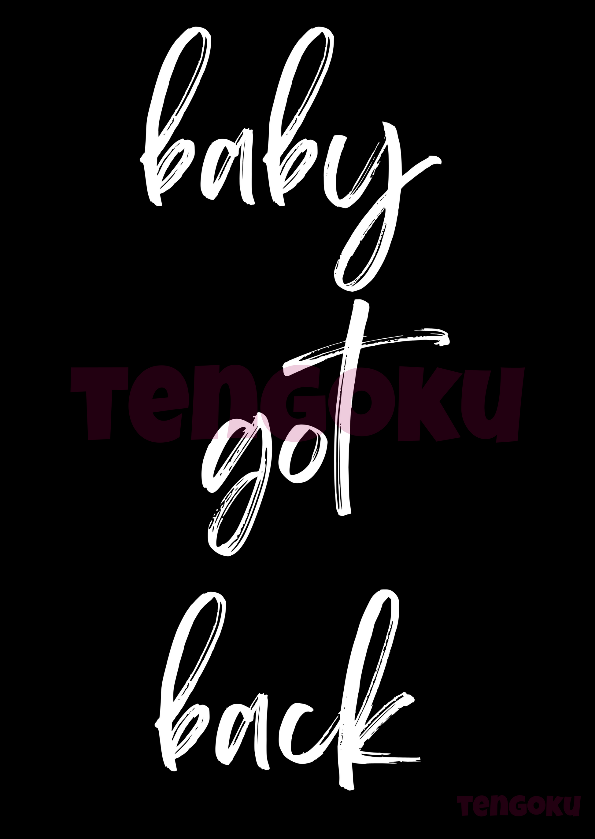 Baby got back - Black Background | Poster For Home And Office Decor