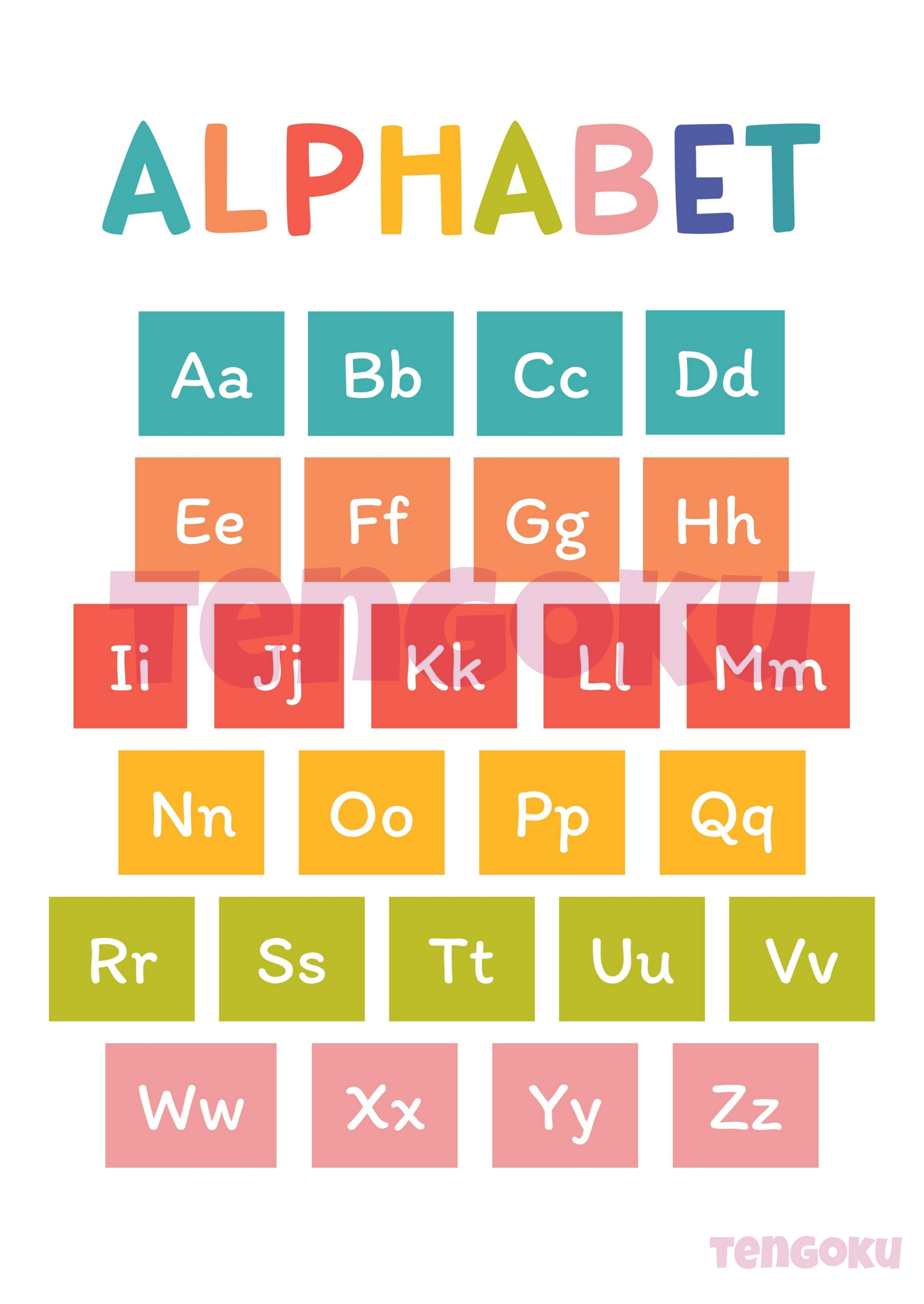 Block Alphabets | Poster For Home And Office Decor