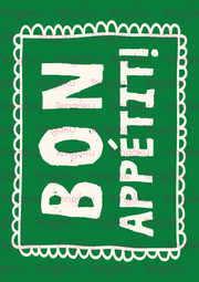 Bon Appetit (Green) | Kitchen Decor Posters | Tengoku