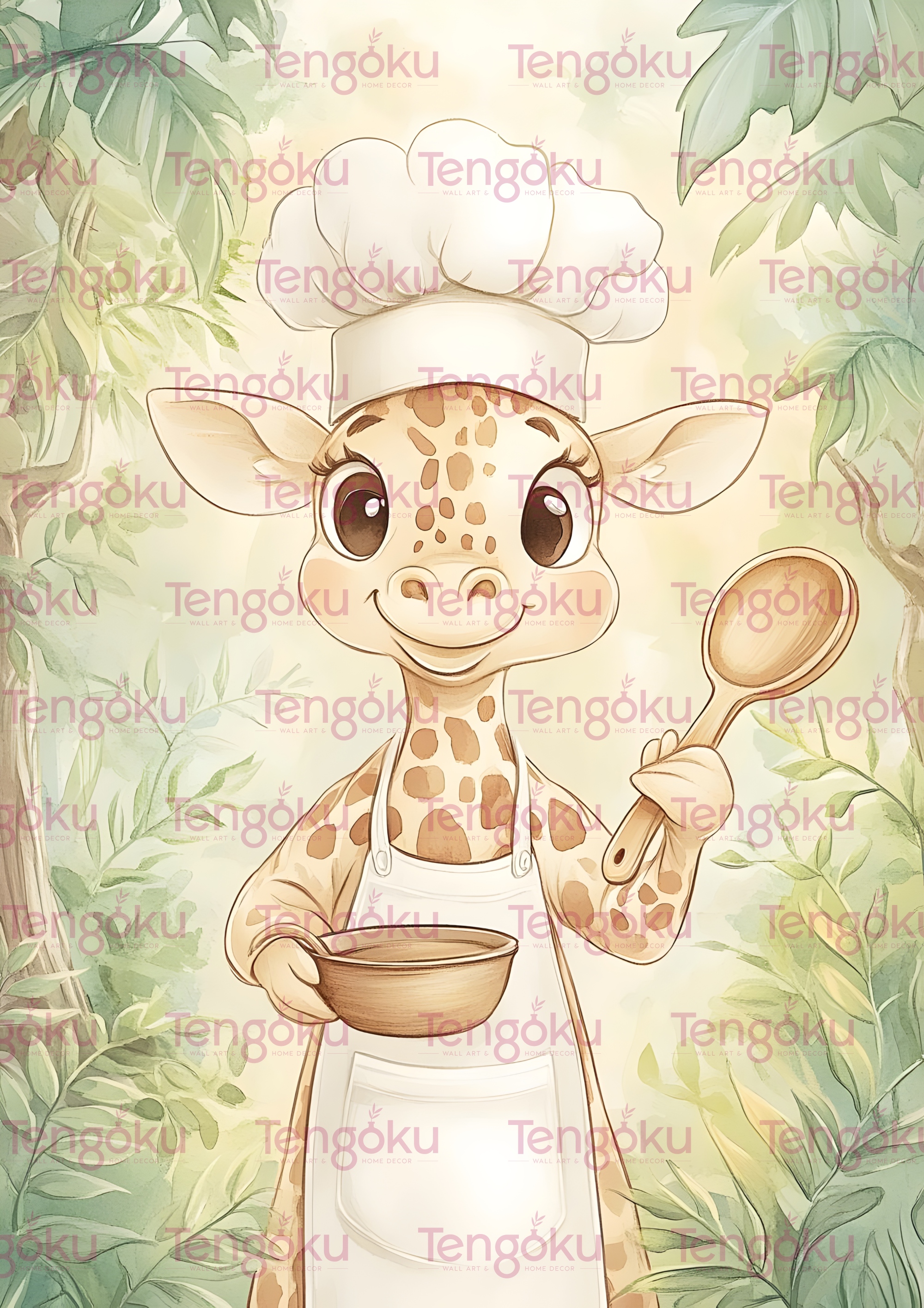 Chef Giraffe | Nursery Decor Posters | Tengoku