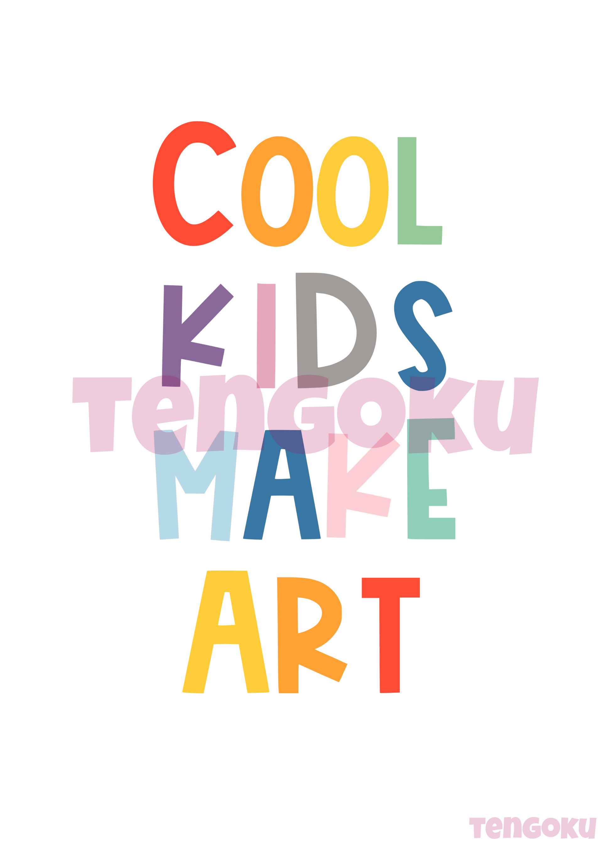 Cool kids make art | Poster For Home And Office Decor