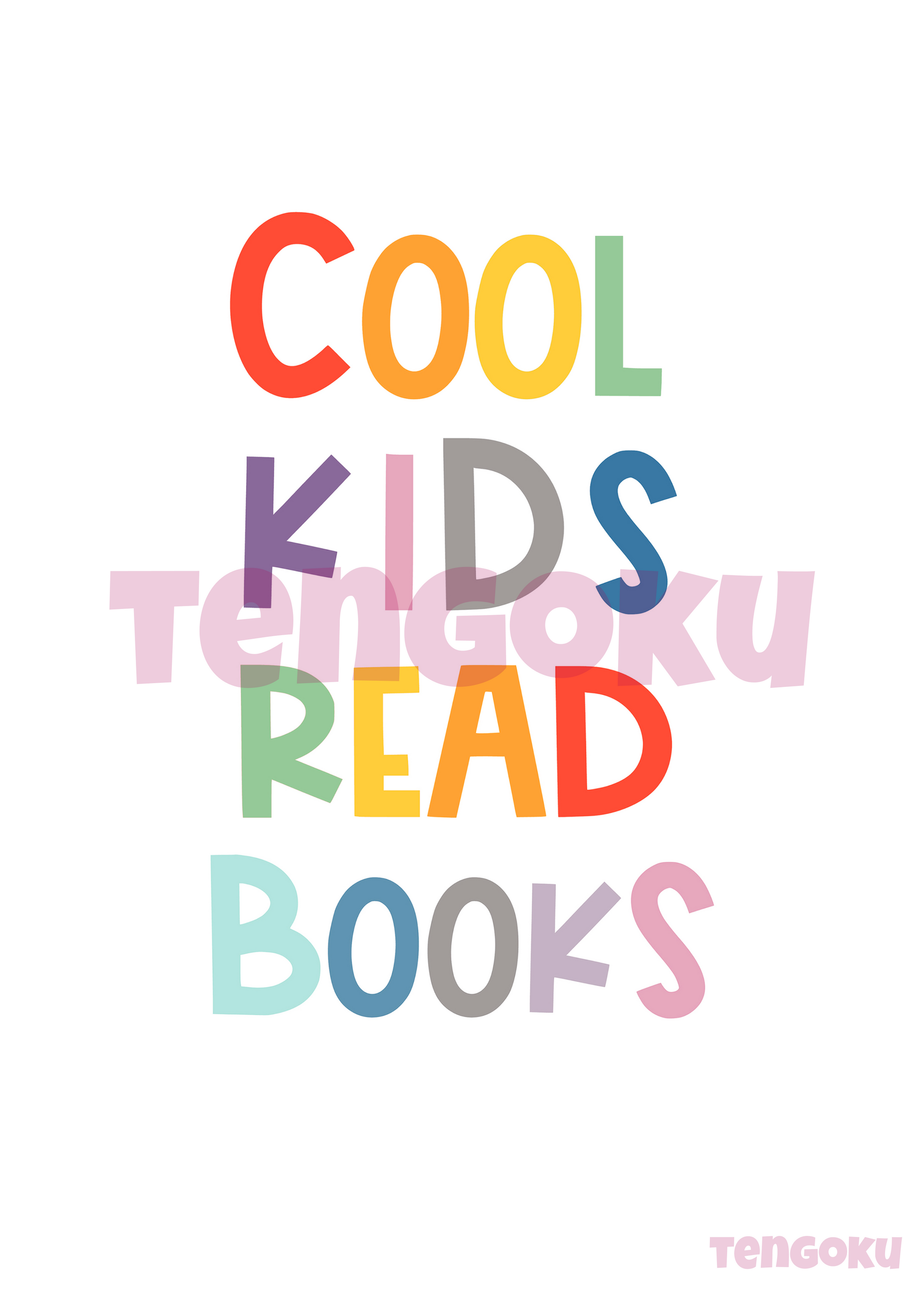 Cool kids read books | Poster For Home And Office Decor