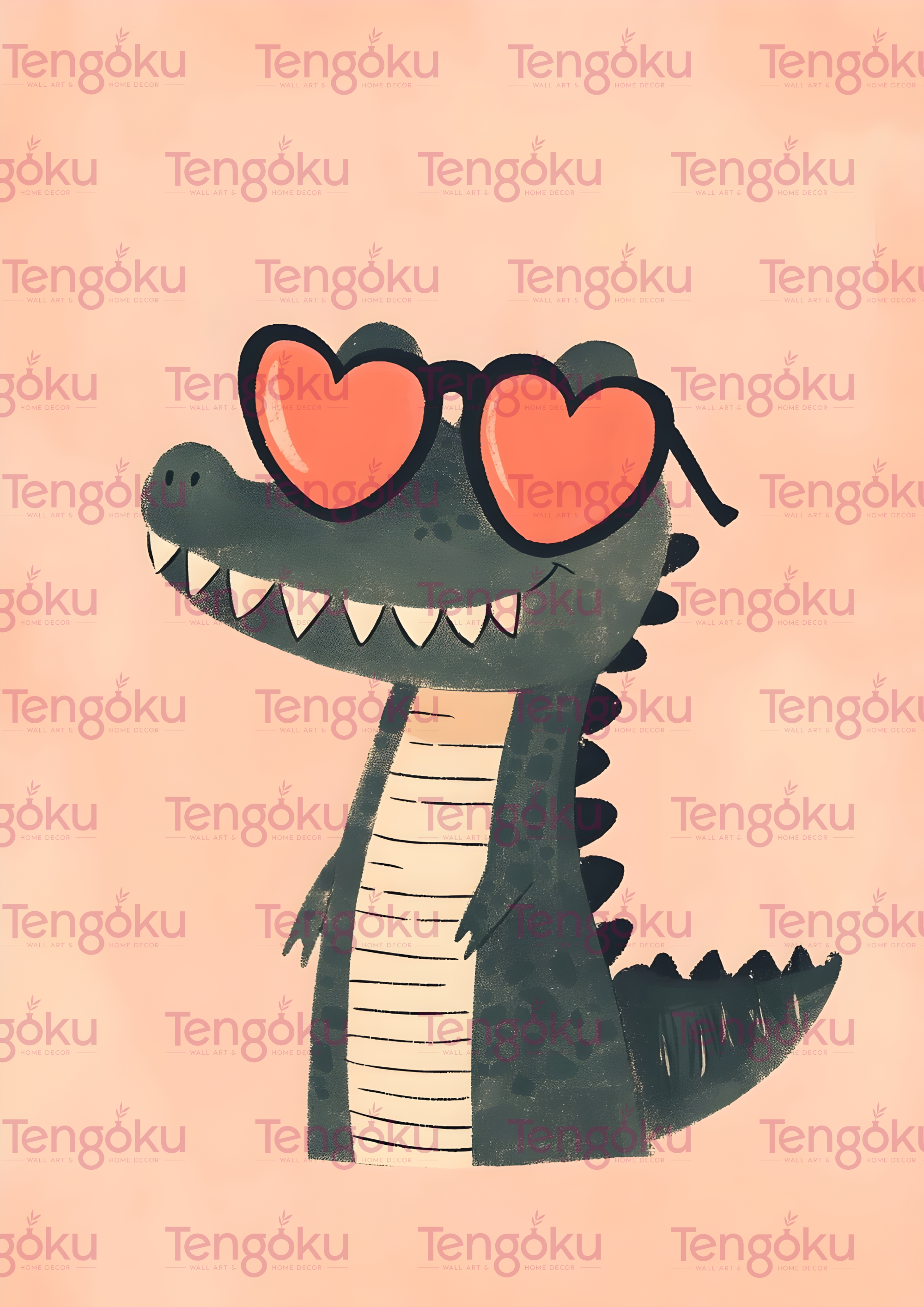 Crocodile Love | Nursery Decor Posters | Tengoku