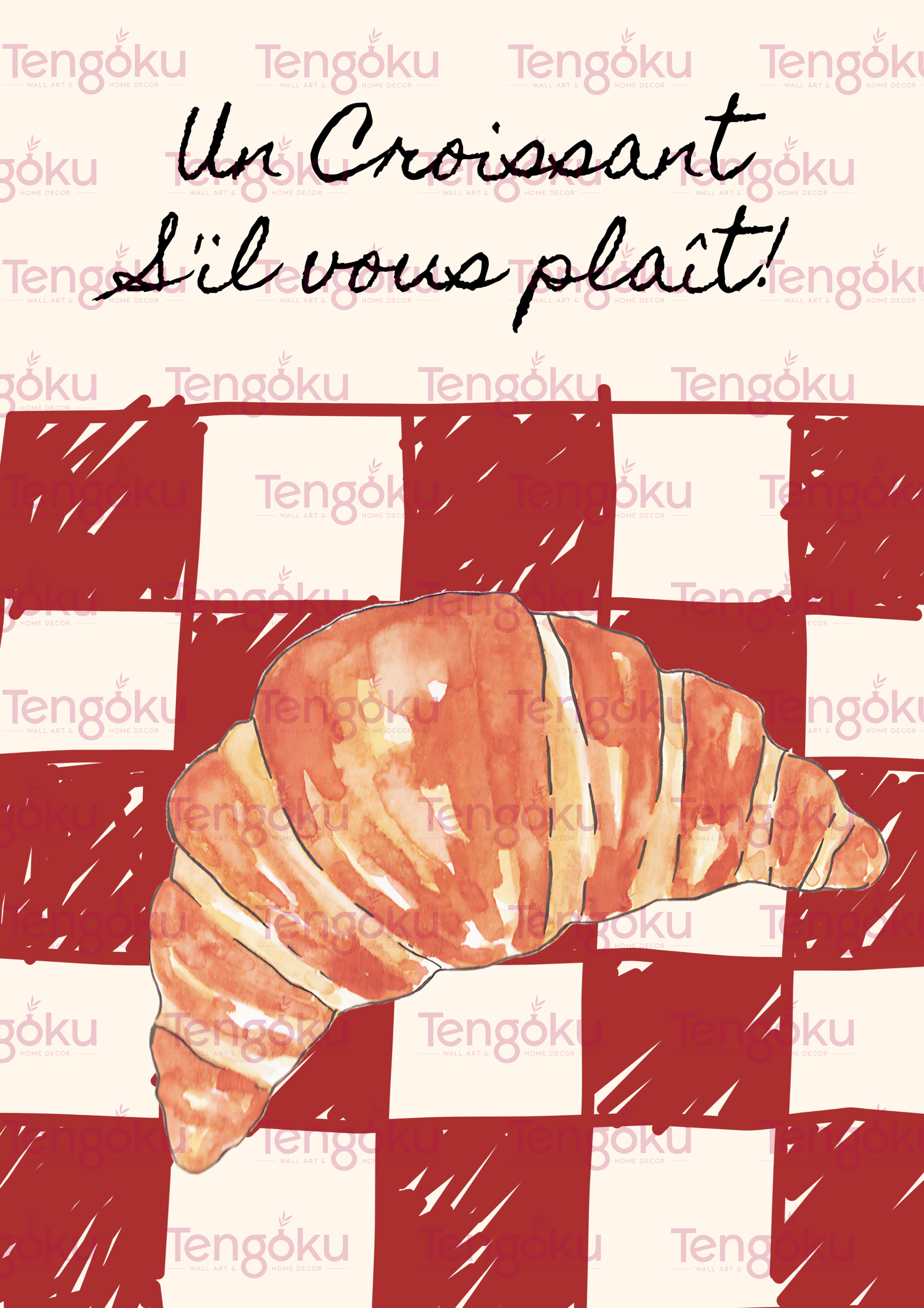 Croissant Please | Kitchen Decor Posters | Tengoku