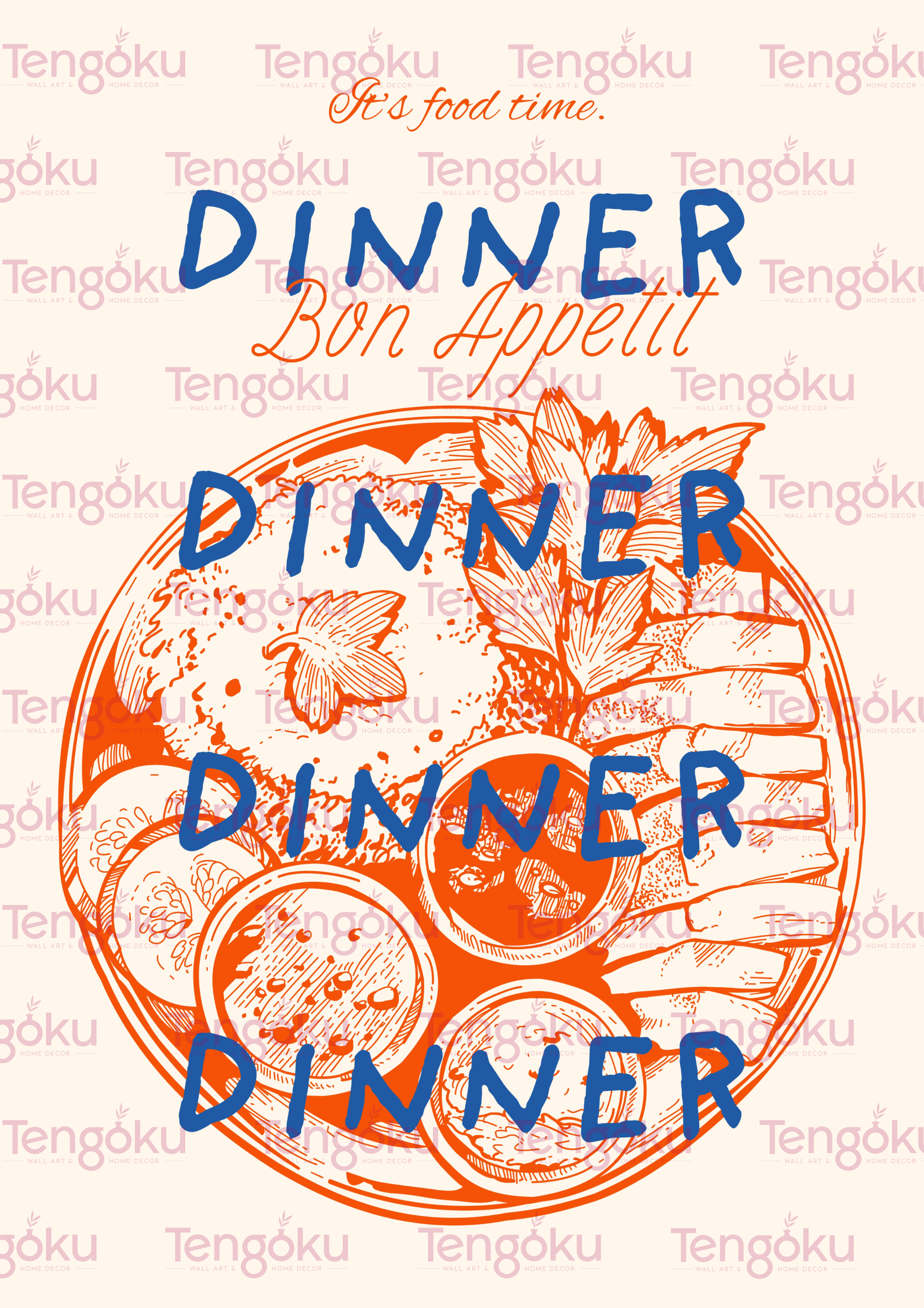 Dinner | Kitchen Decor Posters | Tengoku