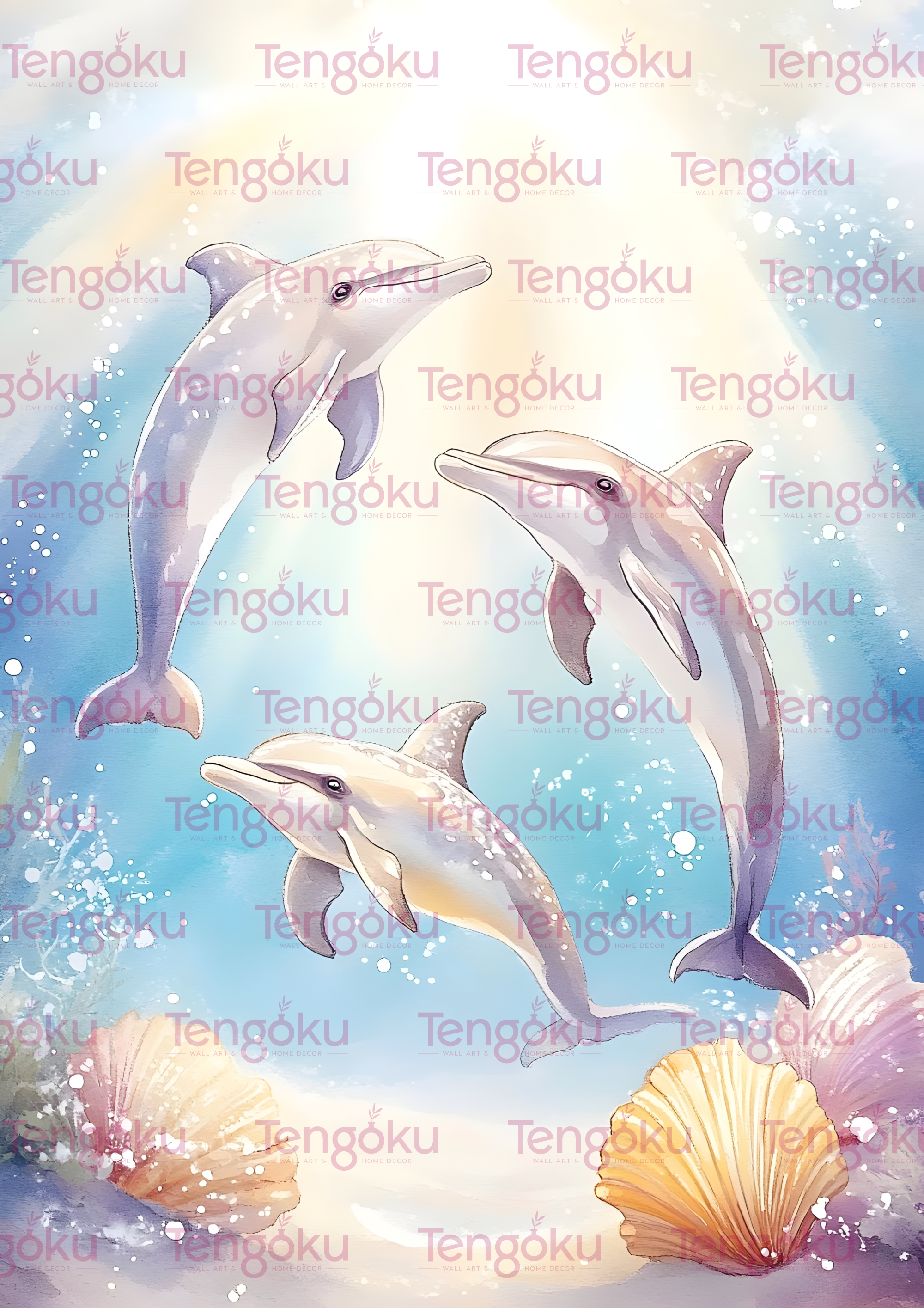 Dolphins | Nursery Decor Posters | Tengoku