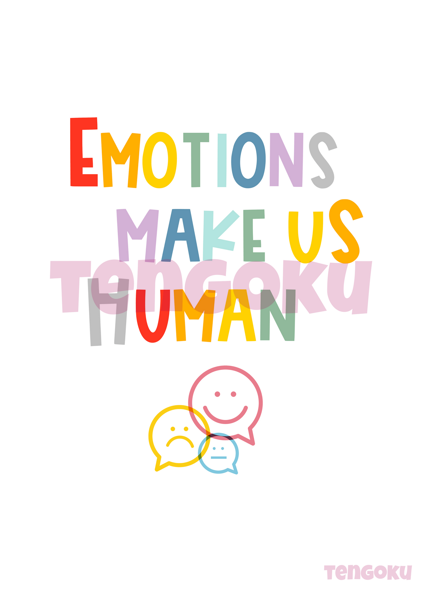 Emotions make us human | Poster For Home And Office Decor