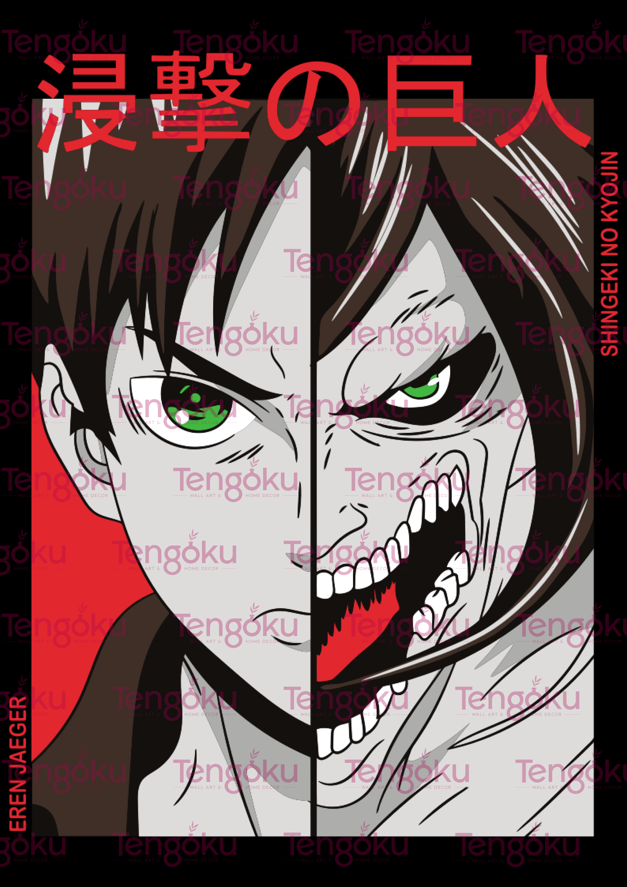 Erin Jaeger Split 2 | Attack on Titan Posters | Anime Posters | Tengoku