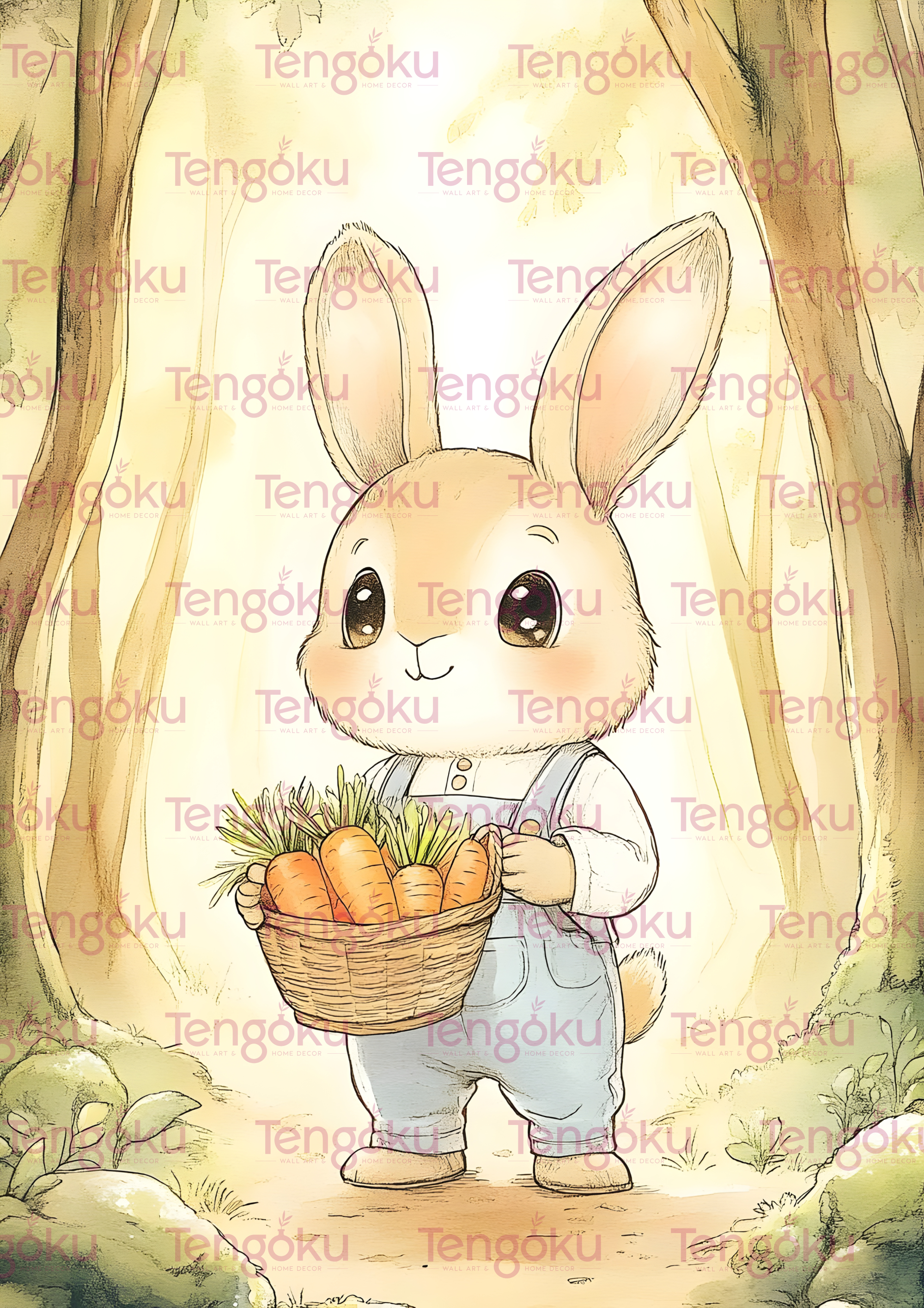 Farmer Rabbit | Nursery Decor Posters | Tengoku