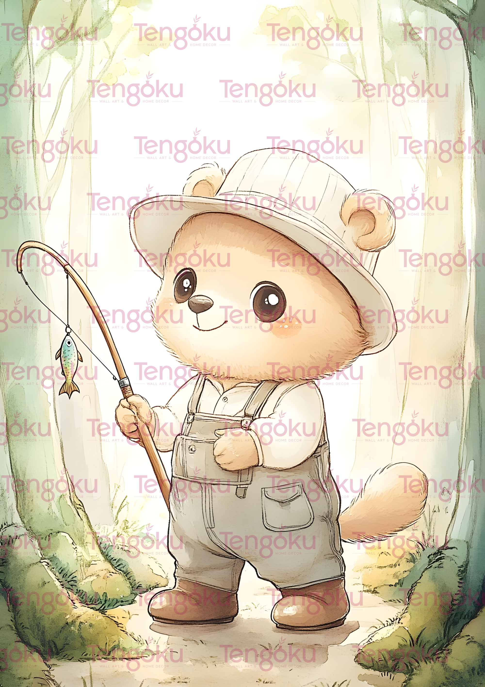 Fisher Bear | Nursery Decor Posters | Tengoku