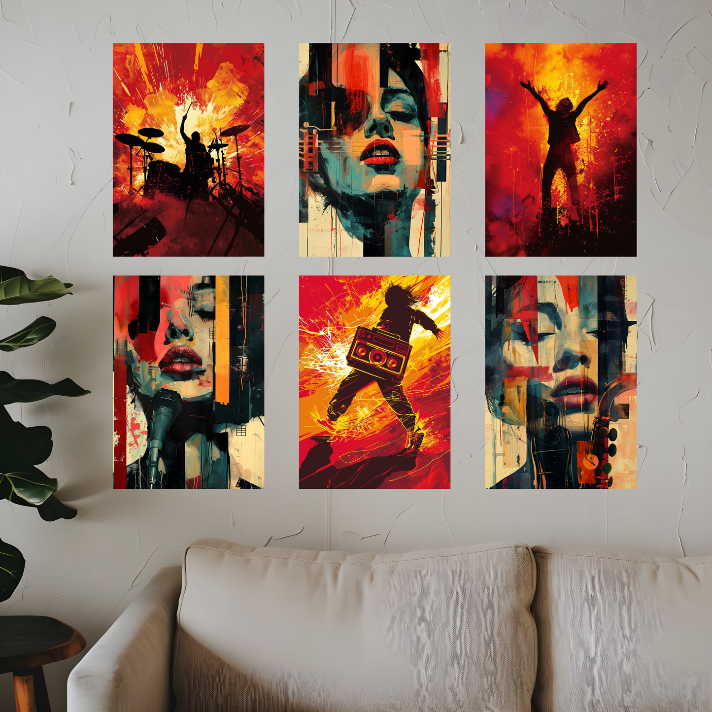 Beauty & the Beats Collage Kit | Posters for Home and Office decor