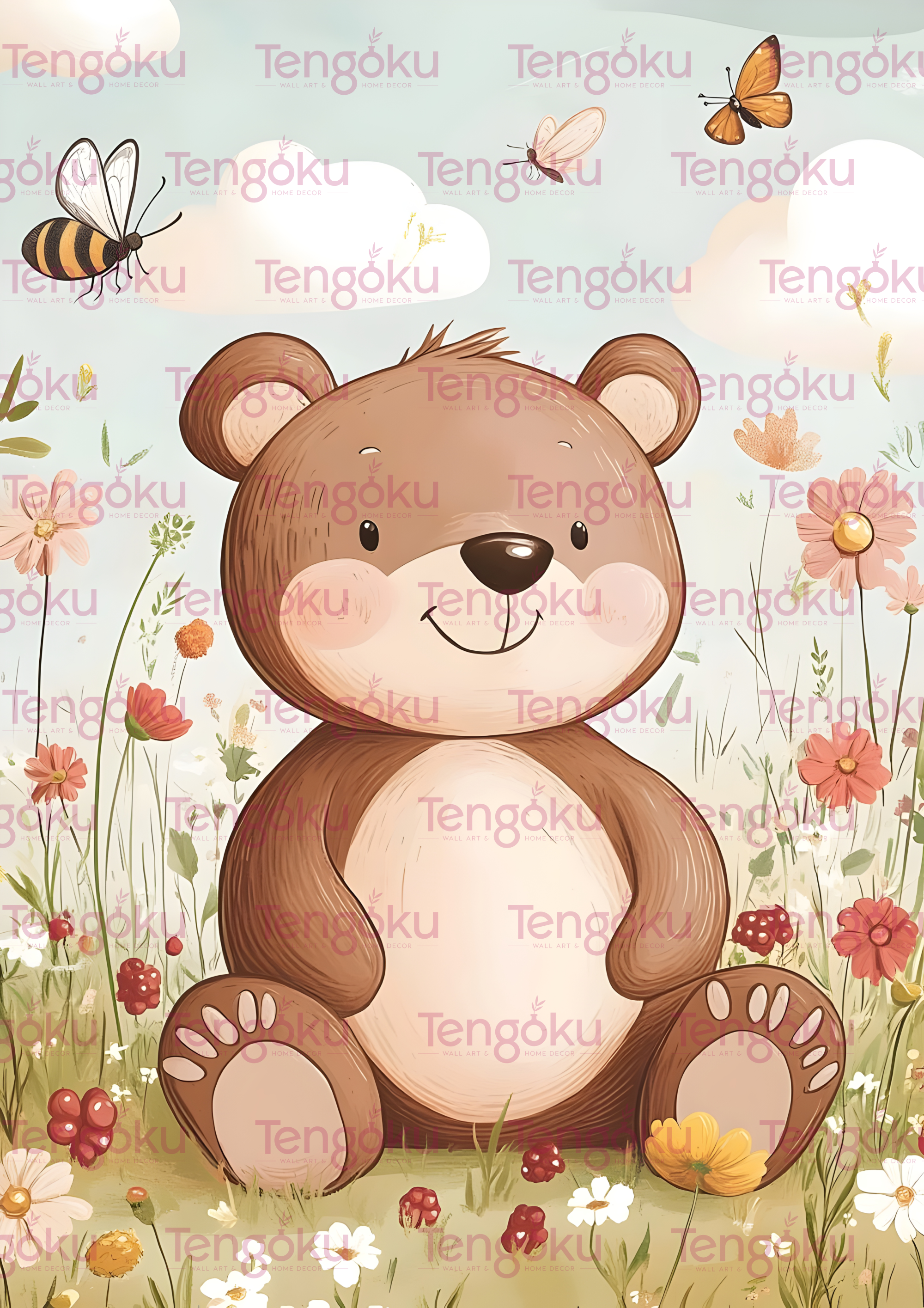 Happy Bear | Nursery Decor Posters | Tengoku