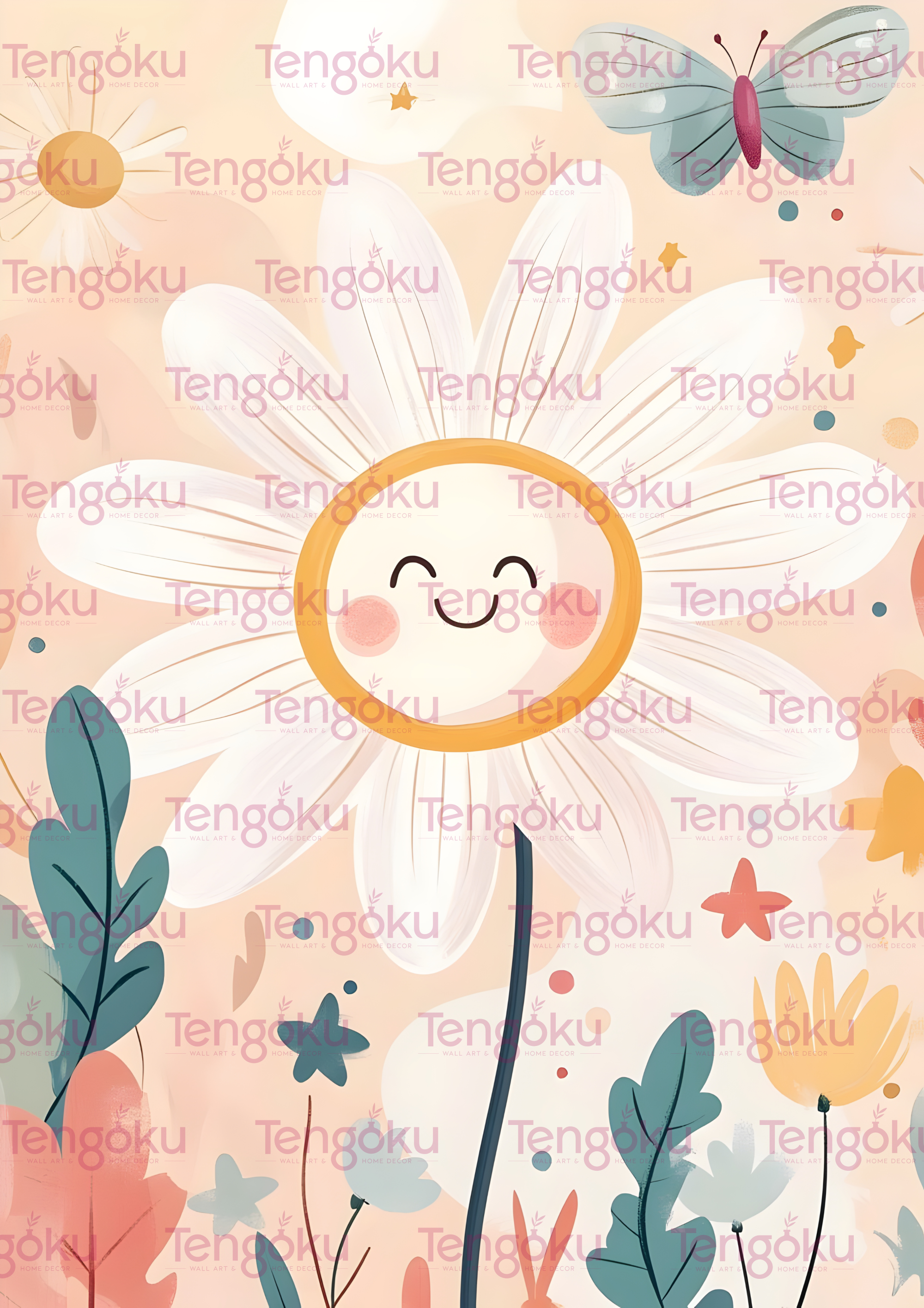 Happy Flower | Nursery Decor Posters | Tengoku