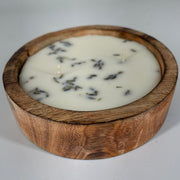 Large wooden soy wax candle