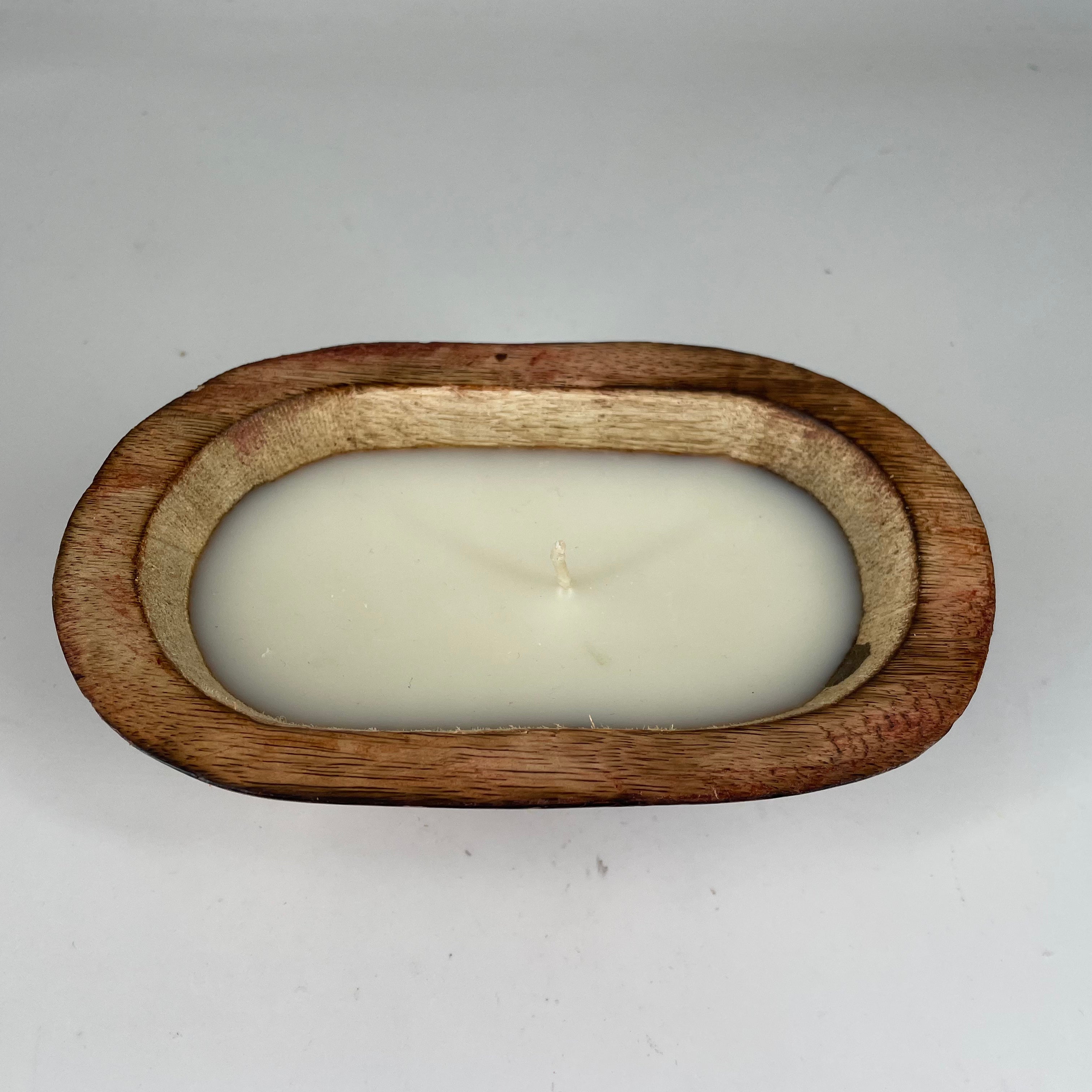 Wood Boat Soy Wax Candle