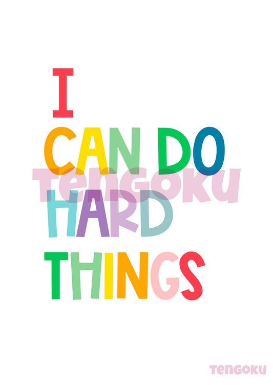 I can do hard things | Poster For Home And Office Decor