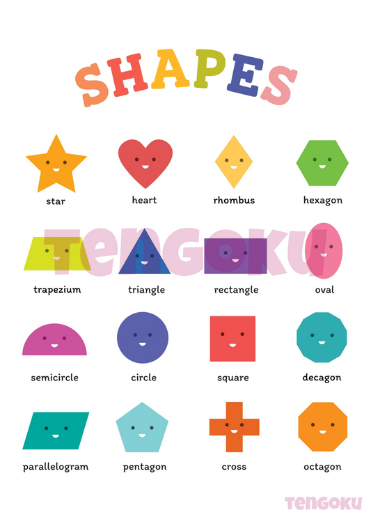 Learning Shapes | Poster For Home And Office Decor