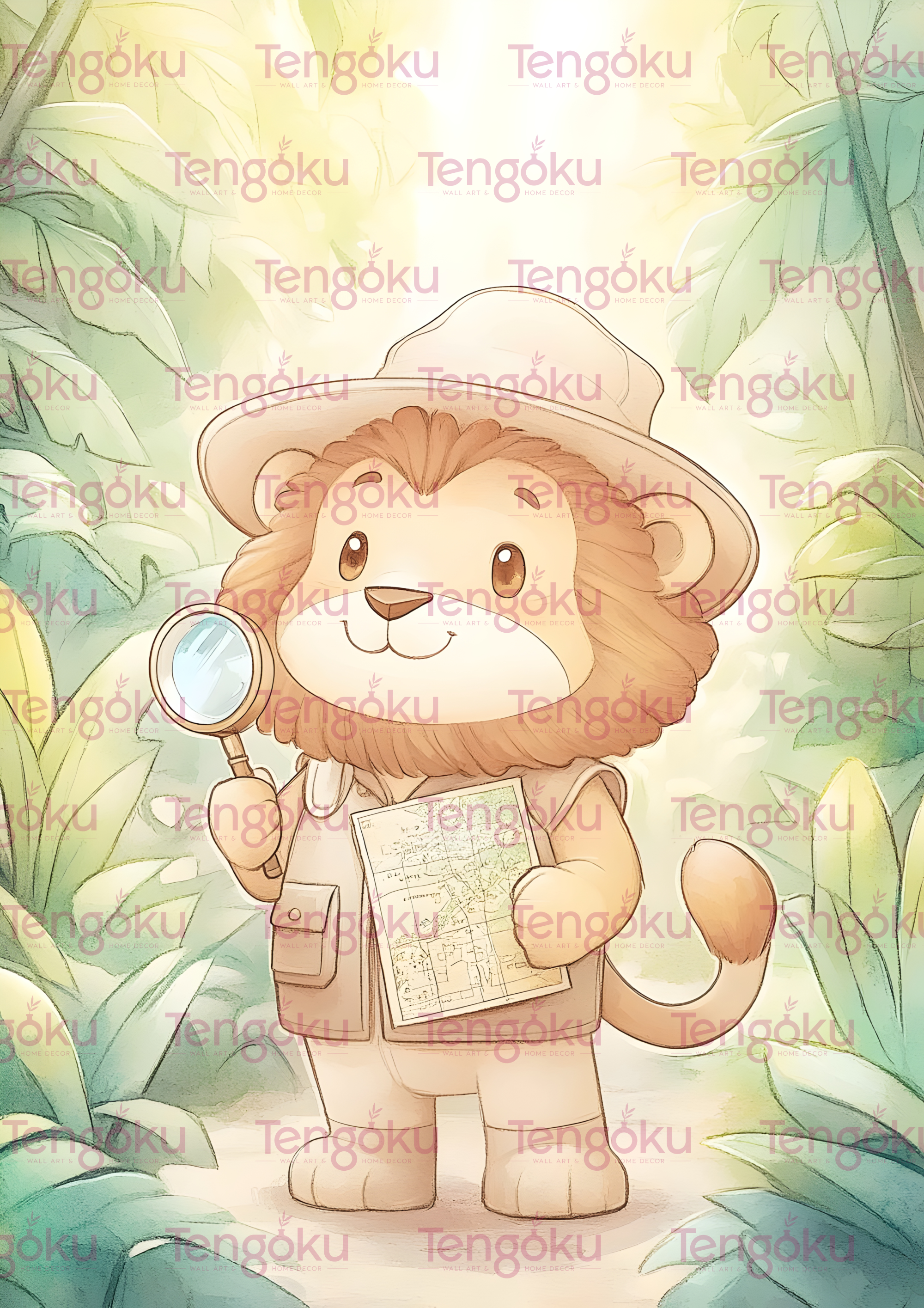 Lion Safari | Nursery Decor Posters | Tengoku