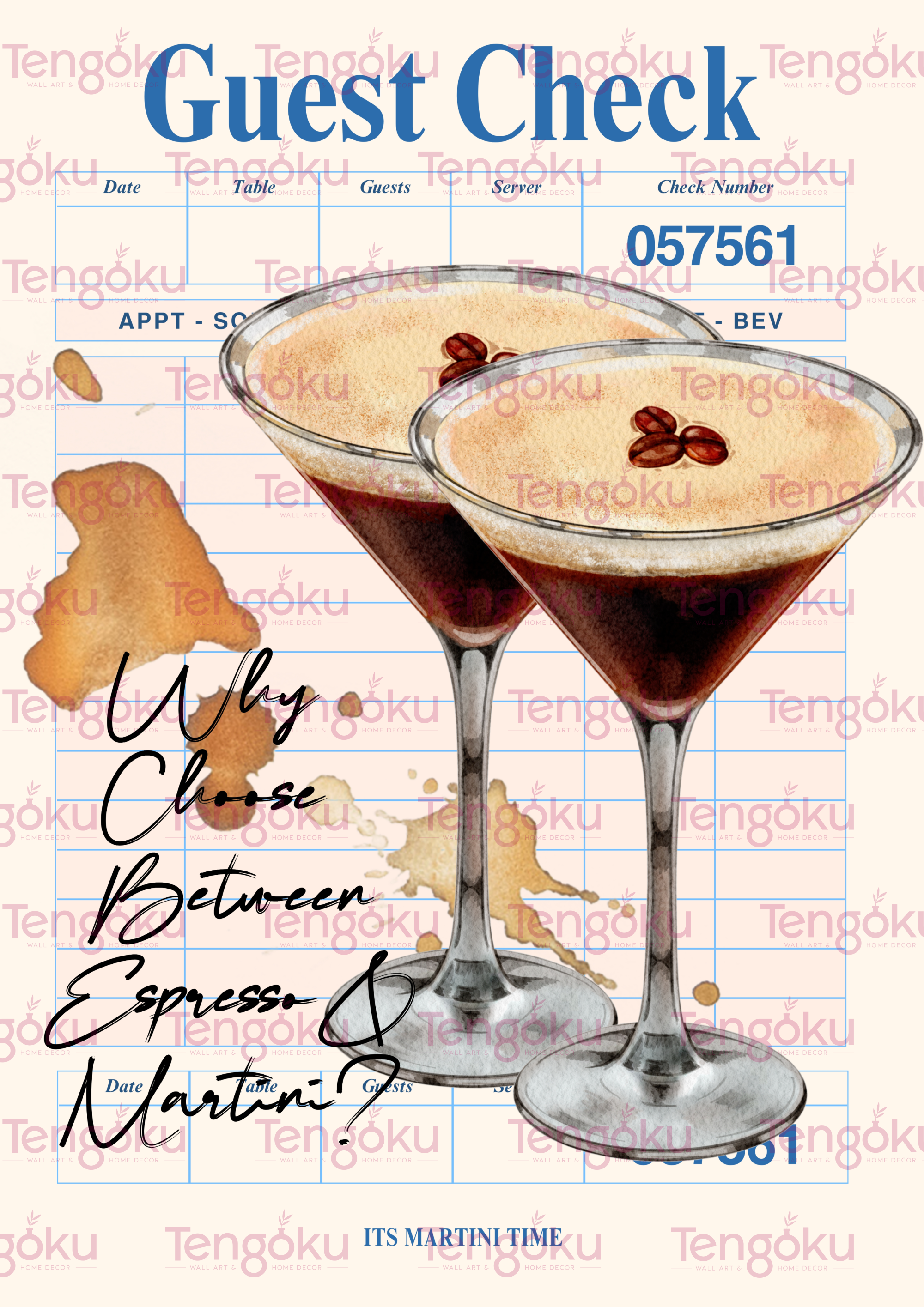 Martinis | Kitchen Decor Posters | Tengoku