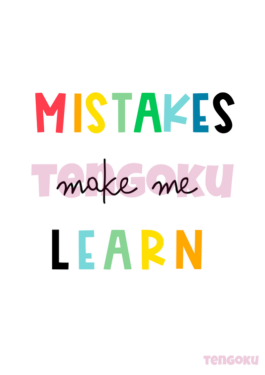 Mistakes make me learn | Poster For Home And Office Decor