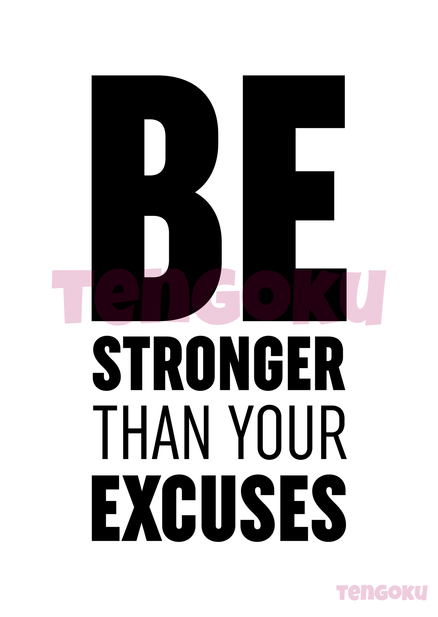 No Excuses | Poster For Home And Office Decor