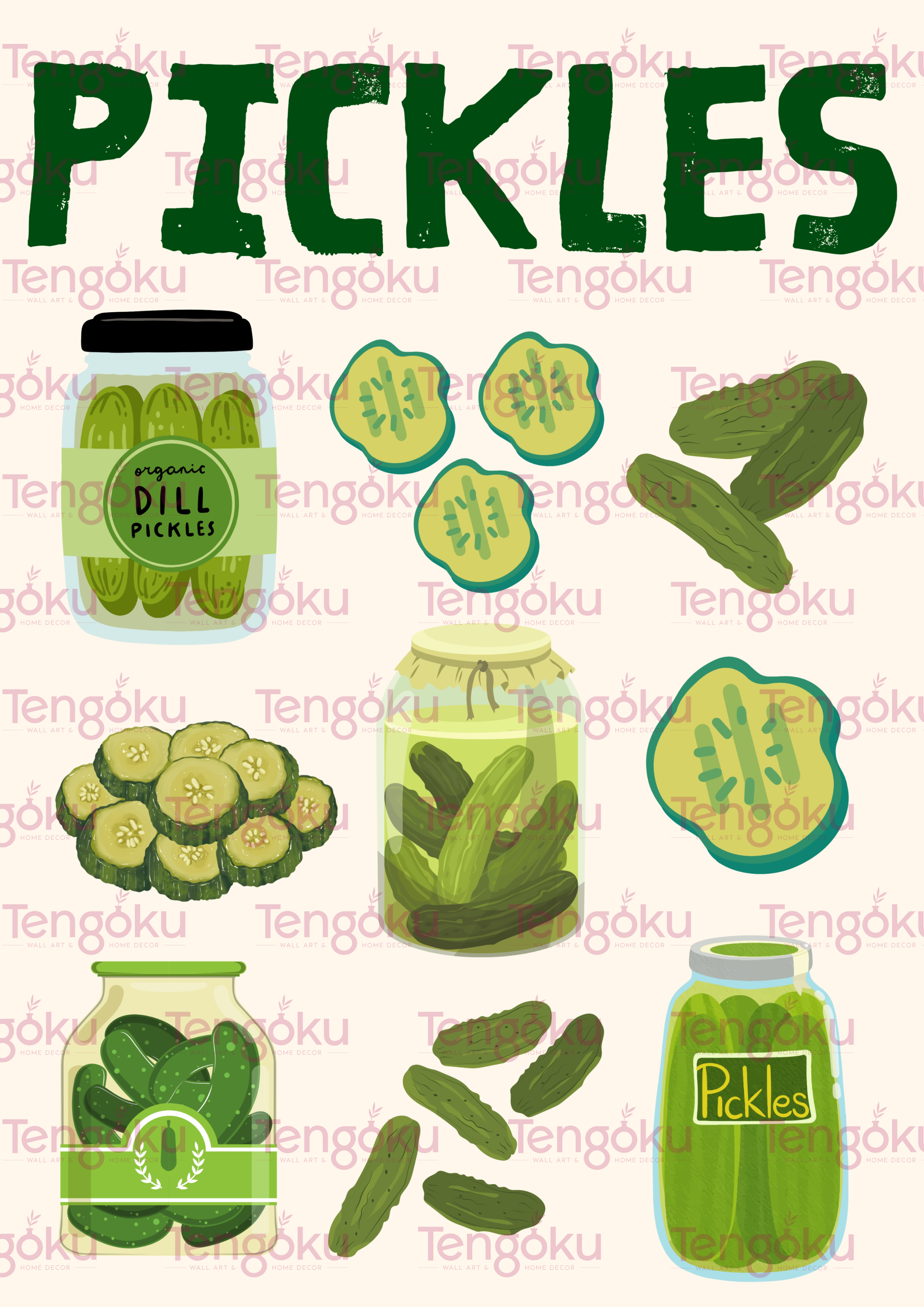 Pickles | Kitchen Decor Posters | Tengoku
