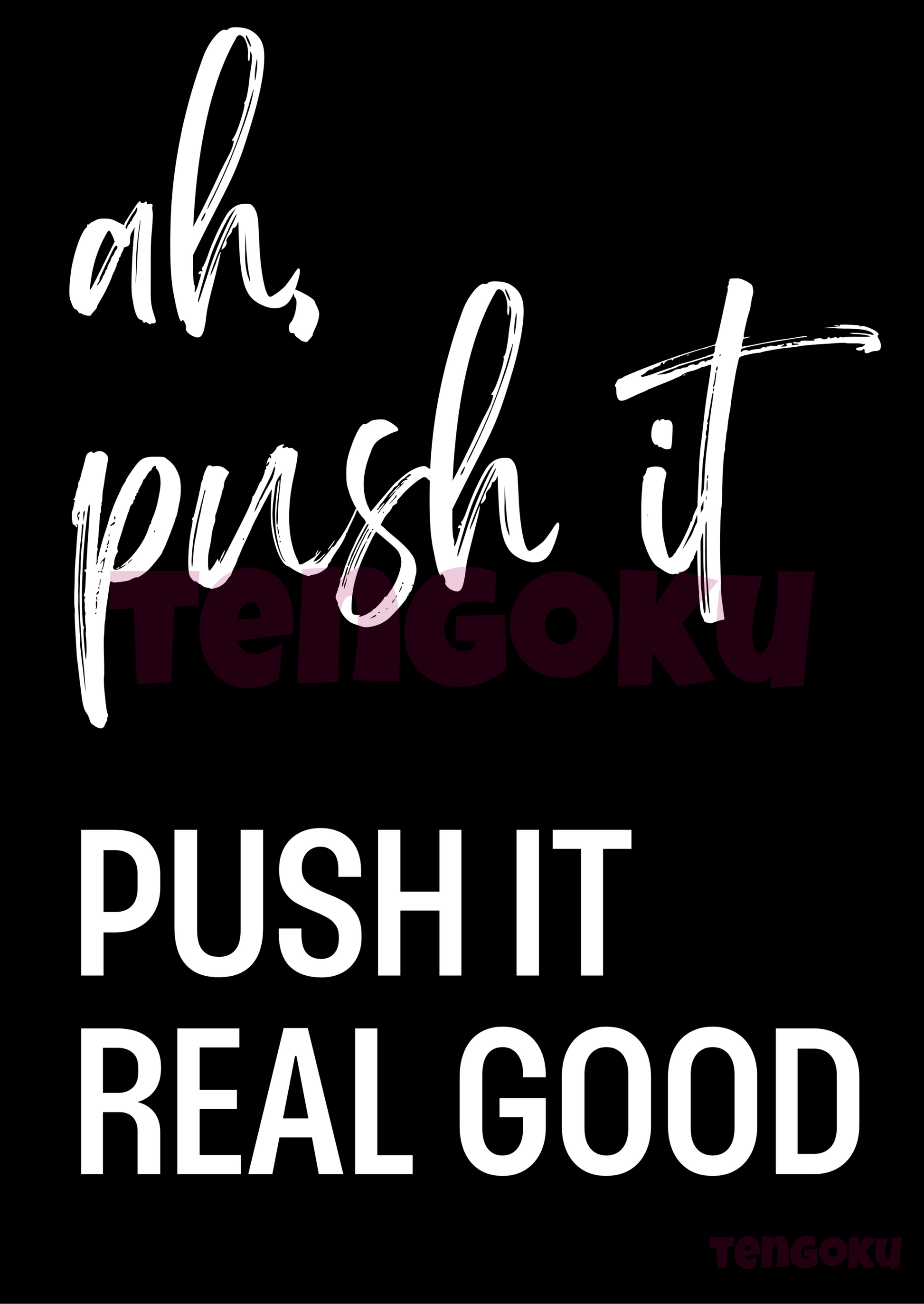 Push it - Black Background | Poster For Home And Office Decor