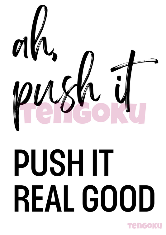 Push it - White Background | Poster For Home And Office Decor