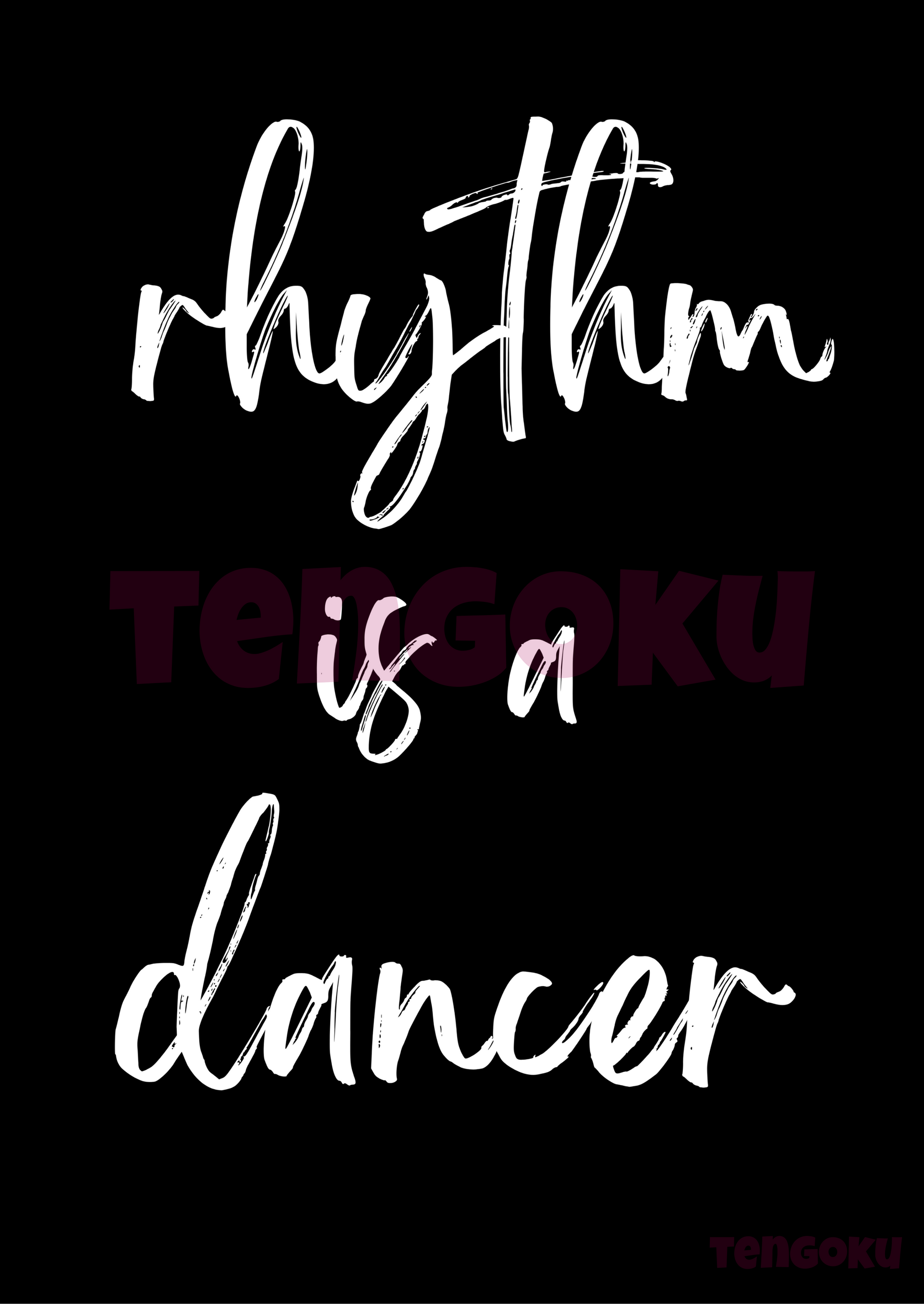 Rhythm - Black Background | Poster For Home And Office Decor