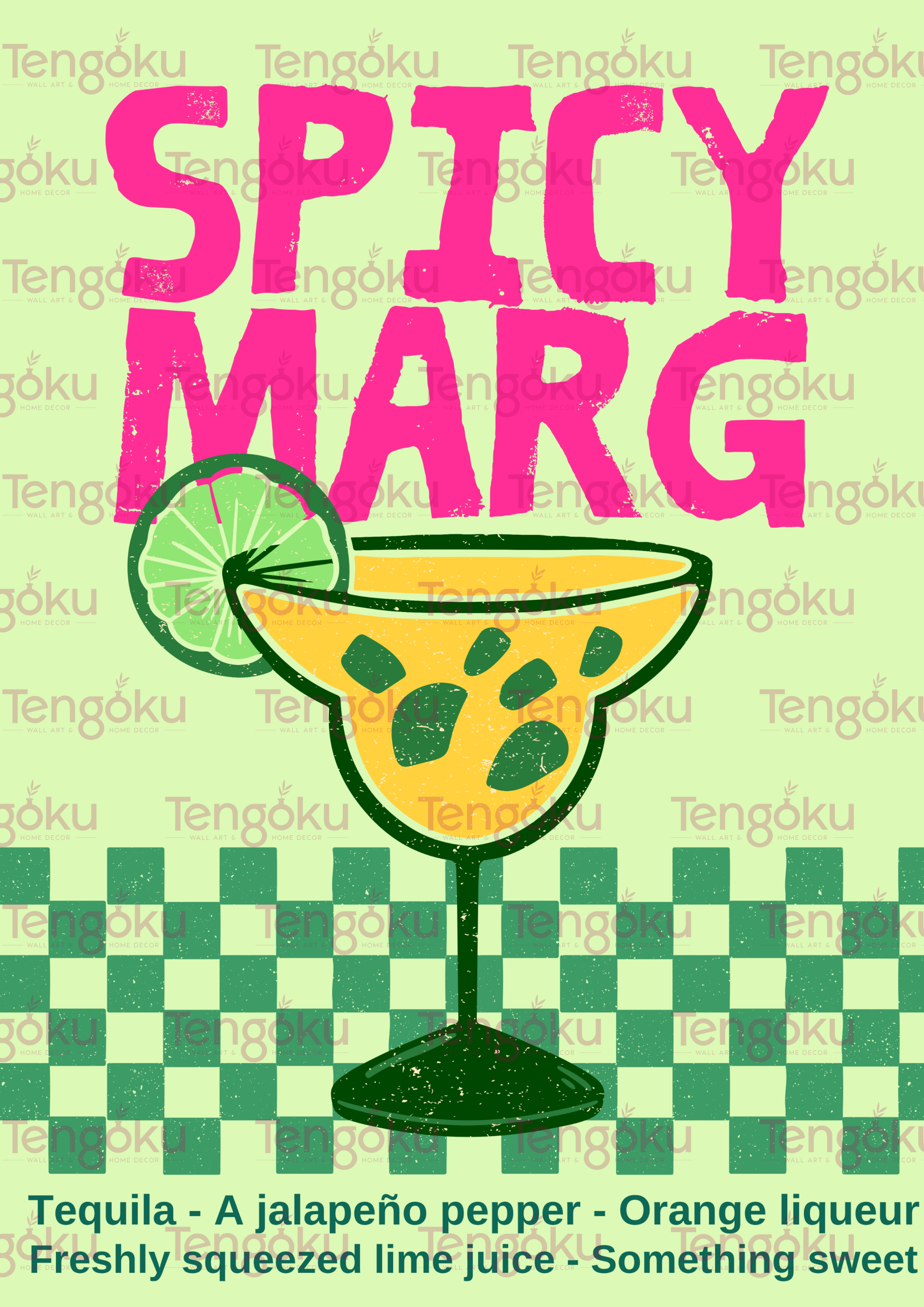 Spicy Margarita | Kitchen Decor Posters | Tengoku