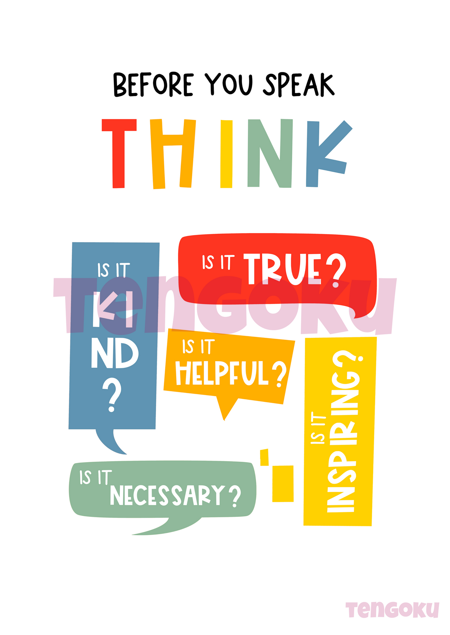 Think before you speak | Poster For Home And Office Decor