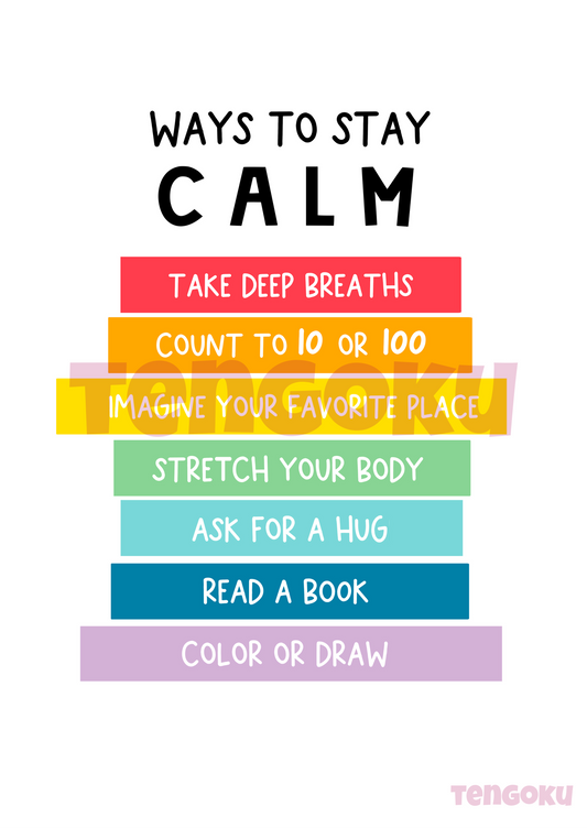 Ways to stay calm | Poster For Home And Office Decor