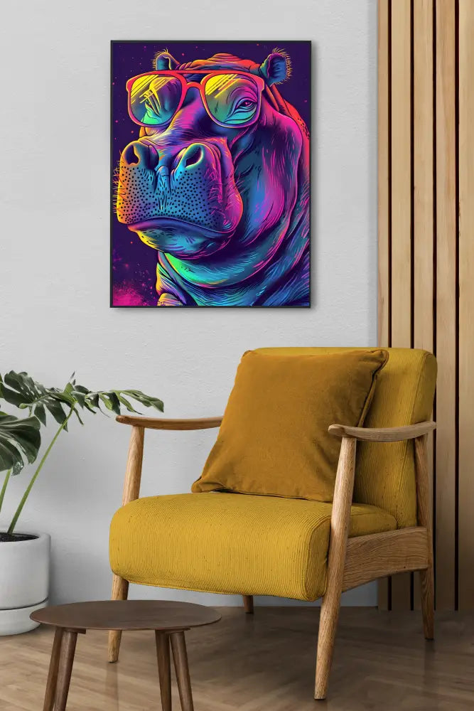 Hip Hippo | Poster For Home And Office Decor