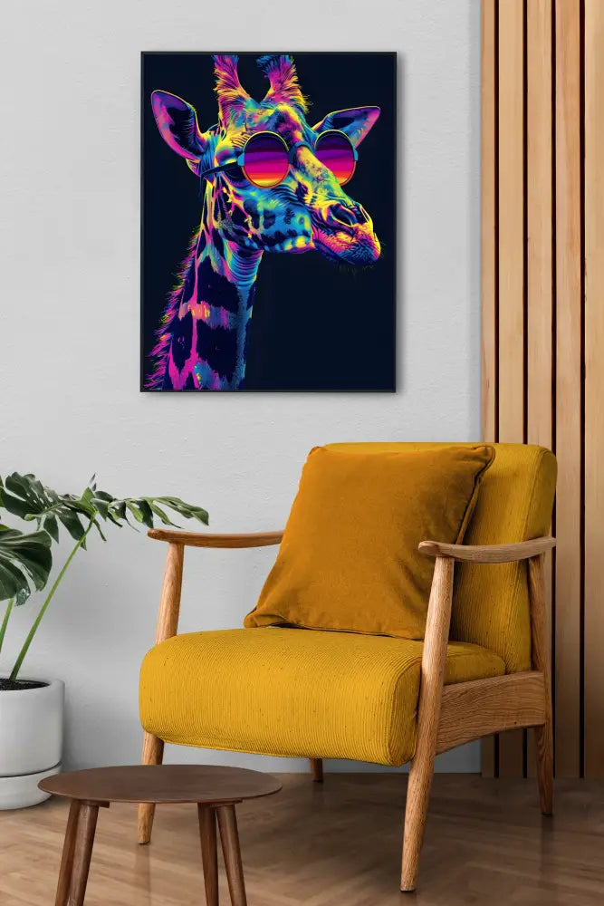 Hippie Giraffe | Poster For Home And Office Decor