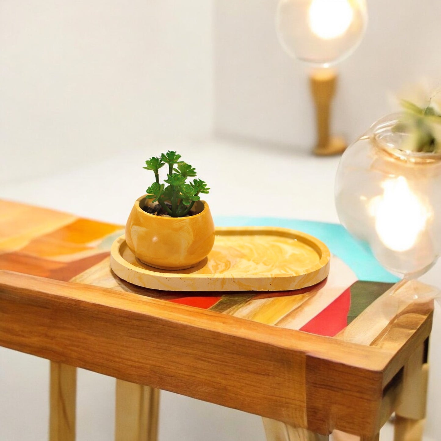 Sprout & Tray | Handmade candle and planter sets for home and office decor