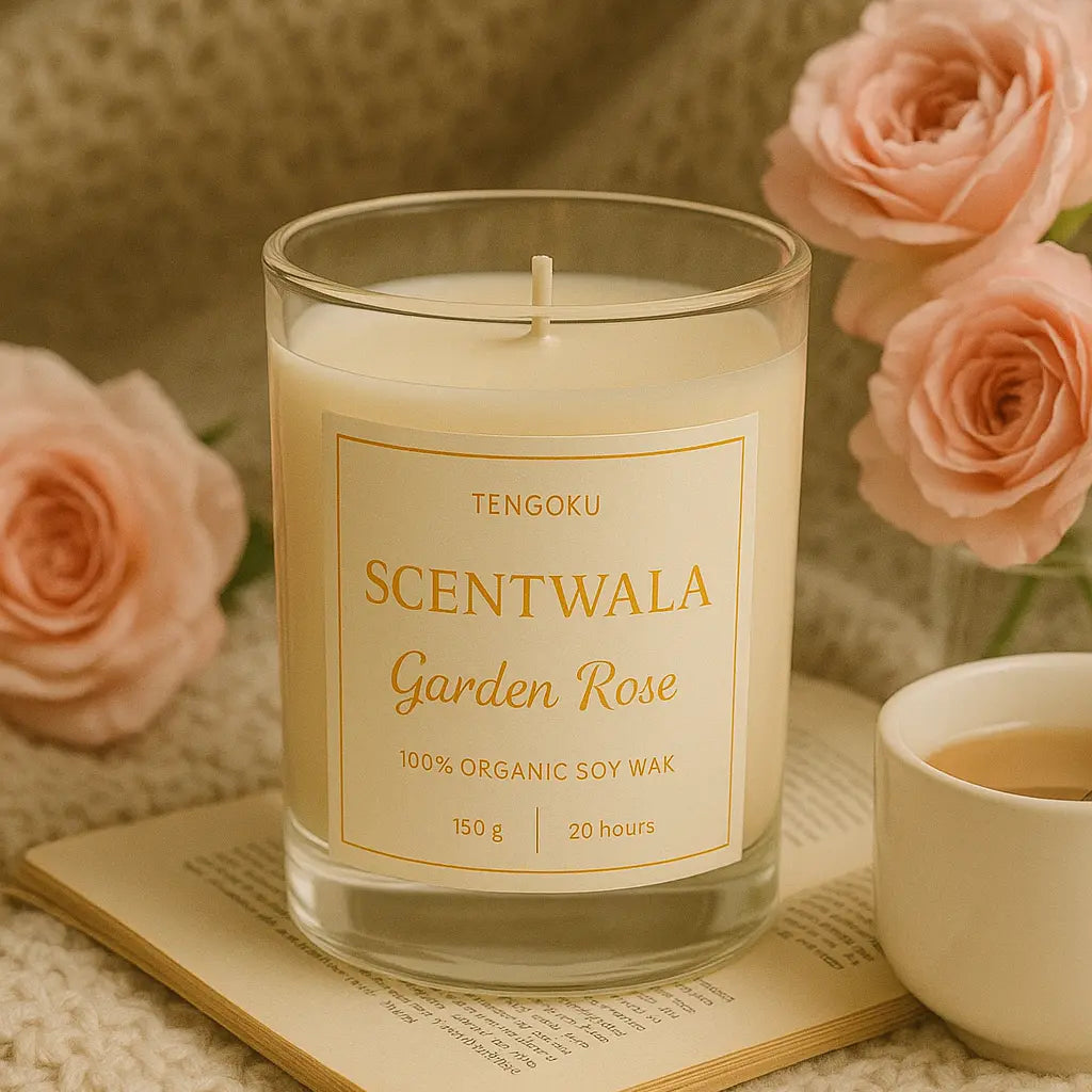 Rose Glass Jar Candle